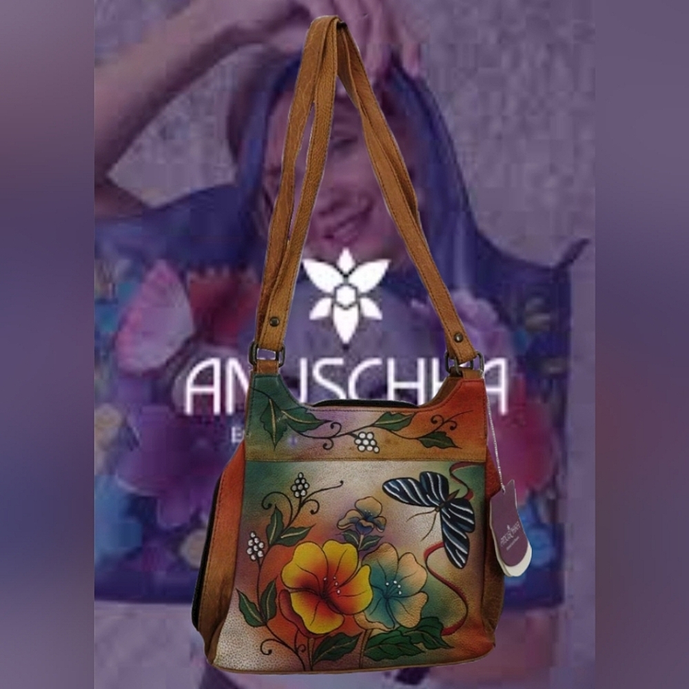 ⭐️🆕️NWT Anuschka Hand Painted Bag